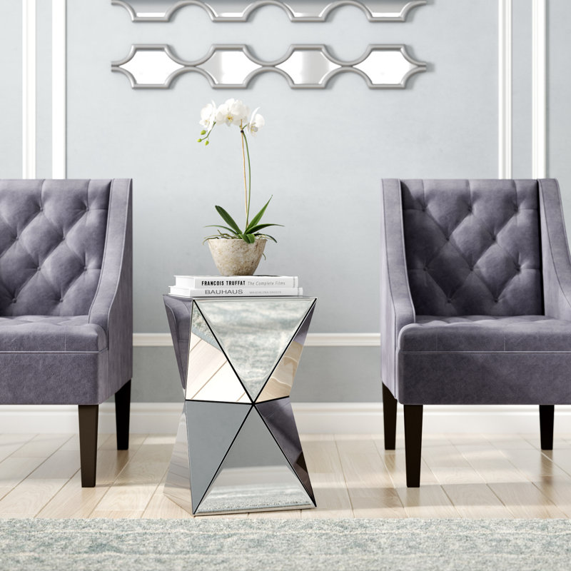 Conrad Mirrored Accent End Table & Reviews AllModern